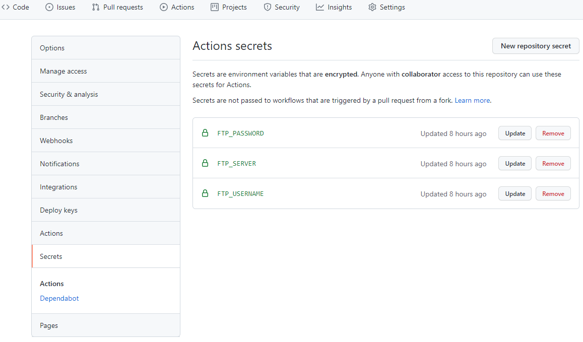 GitHub_Actions_secrets